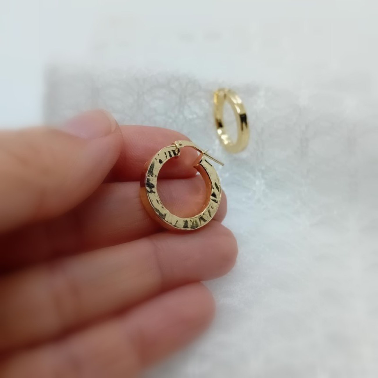 Κρίκοι σφυρήλατοι επίχρυσοι